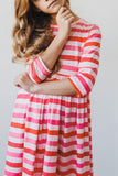 All You Need is Love 3/4 Sleeve Pocket Twirl Dress - Aaria Tees Aaria Tees