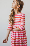 All You Need is Love 3/4 Sleeve Pocket Twirl Dress - Aaria Tees Aaria Tees