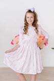 Baby Bunnies 3/4 Sleeve Ruffle Twirl Dress - Aaria Tees Aaria Tees