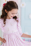 Baby Bunnies 3/4 Sleeve Ruffle Twirl Dress - Aaria Tees Aaria Tees