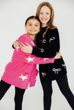 Bright Pink/Coconut Star Cozy Cardigan - Aaria Tees Aaria Tees