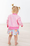 Bubblegum Pink Sequin Jacket - Aaria Tees Aaria Tees