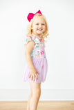 Field of Flowers S/S Twirl Leotard - Aaria Tees Aaria Tees
