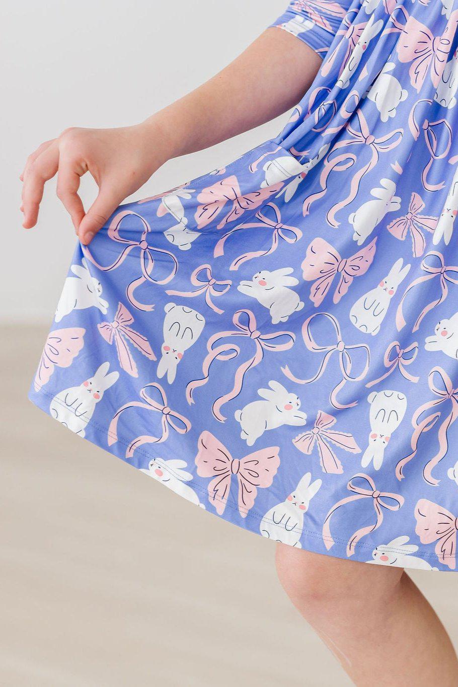 Hop, Skip & Twirl 3/4 Sleeve Pocket Twirl Dress - Aaria Tees Aaria Tees