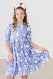 Hop, Skip & Twirl 3/4 Sleeve Pocket Twirl Dress - Aaria Tees Aaria Tees