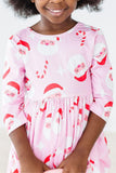 Jingle Bells 3/4 Sleeve Pocket Twirl Dress - Aaria Tees Aaria Tees
