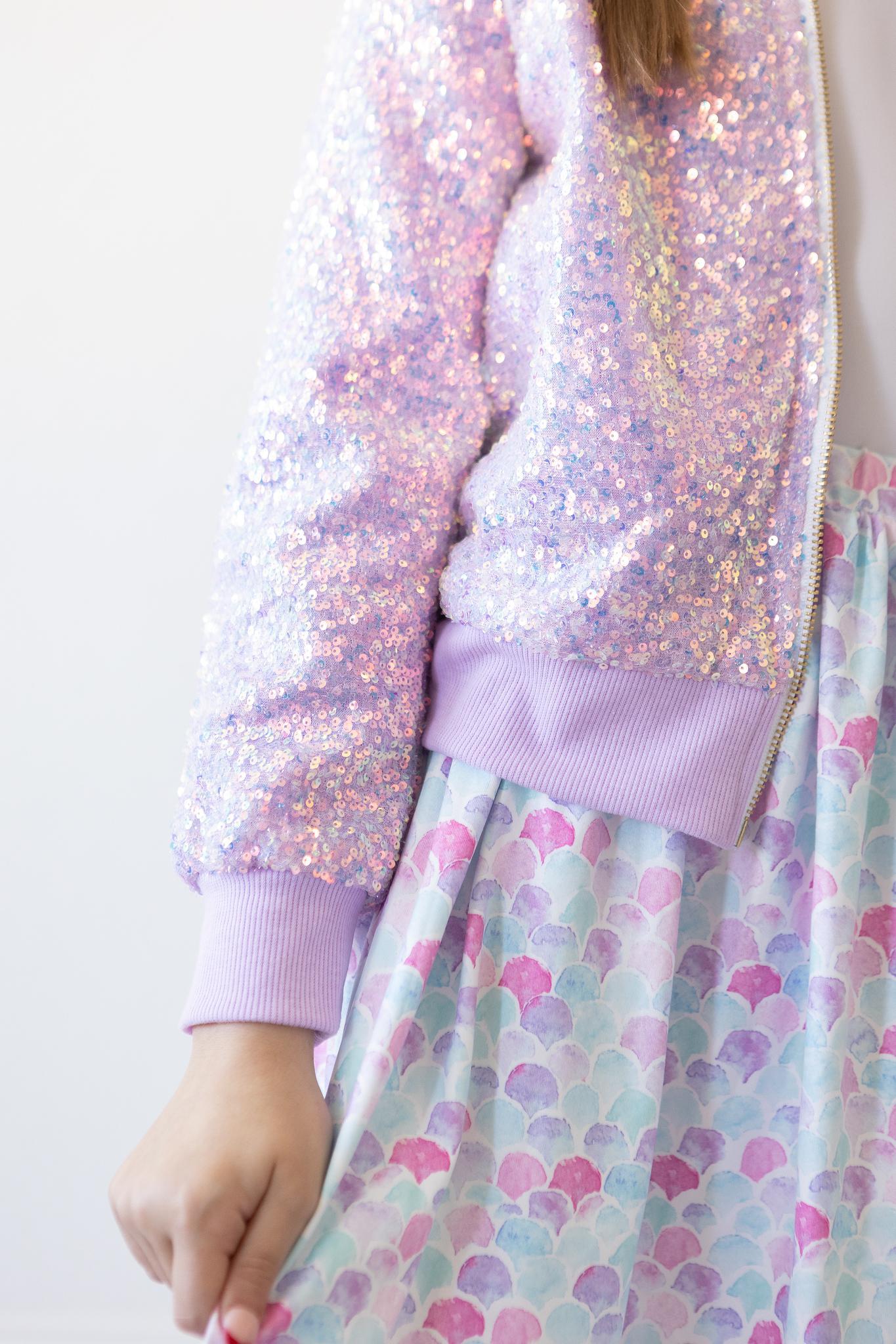 Lavender Sequin Jacket - Aaria Tees Aaria Tees