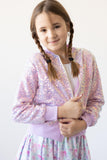 Lavender Sequin Jacket - Aaria Tees Aaria Tees