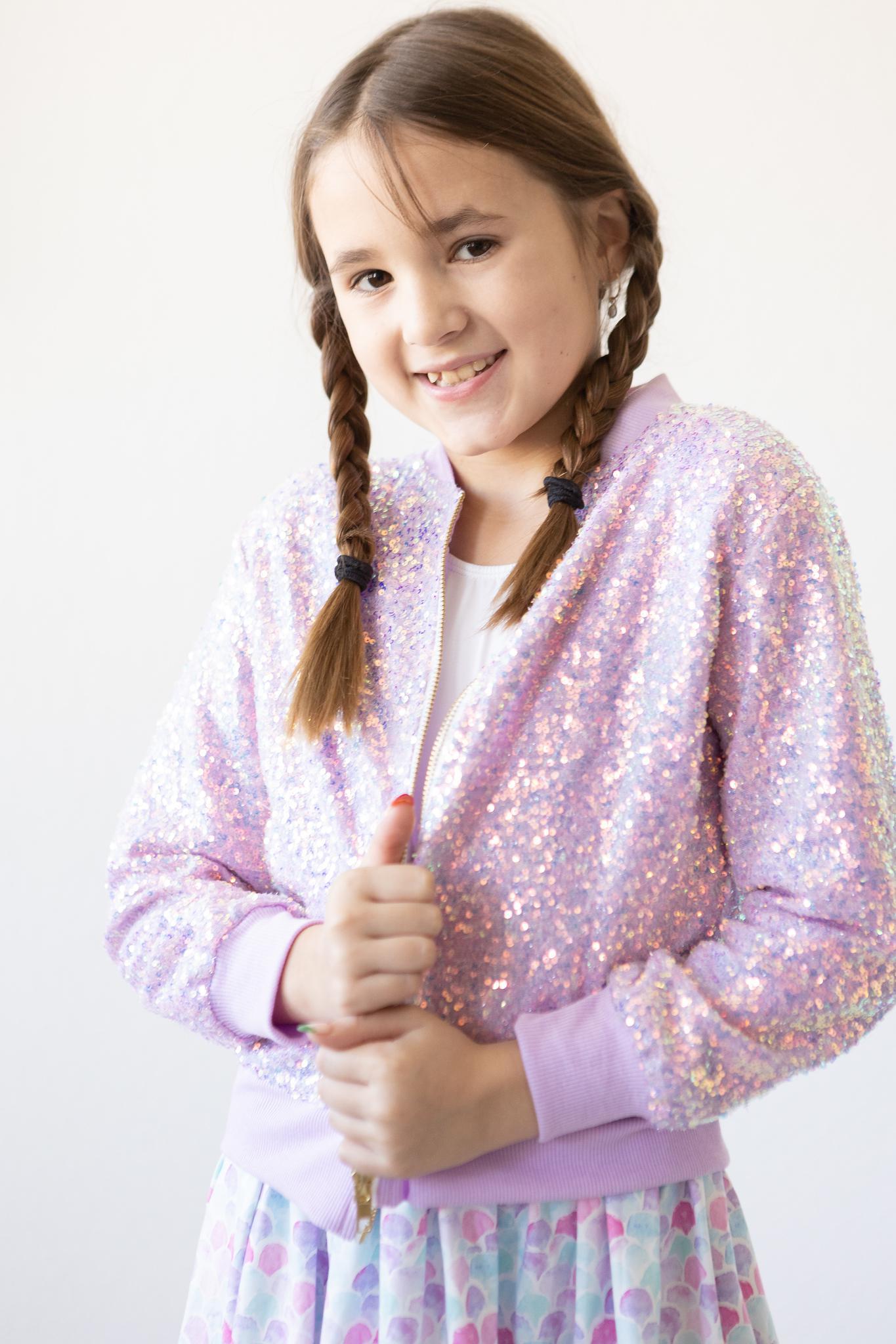 Lavender Sequin Jacket - Aaria Tees Aaria Tees