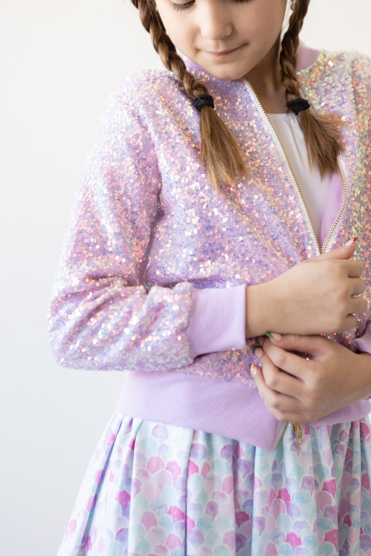 Lavender Sequin Jacket - Aaria Tees