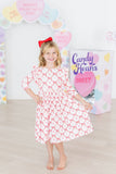 Lovebug 3/4 Sleeve Ruffle Twirl Dress - Aaria Tees Aaria Tees