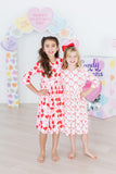 Lovebug 3/4 Sleeve Ruffle Twirl Dress - Aaria Tees Aaria Tees