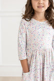 One in a Million 3/4 Sleeve Pocket Twirl Dress - Aaria Tees Aaria Tees