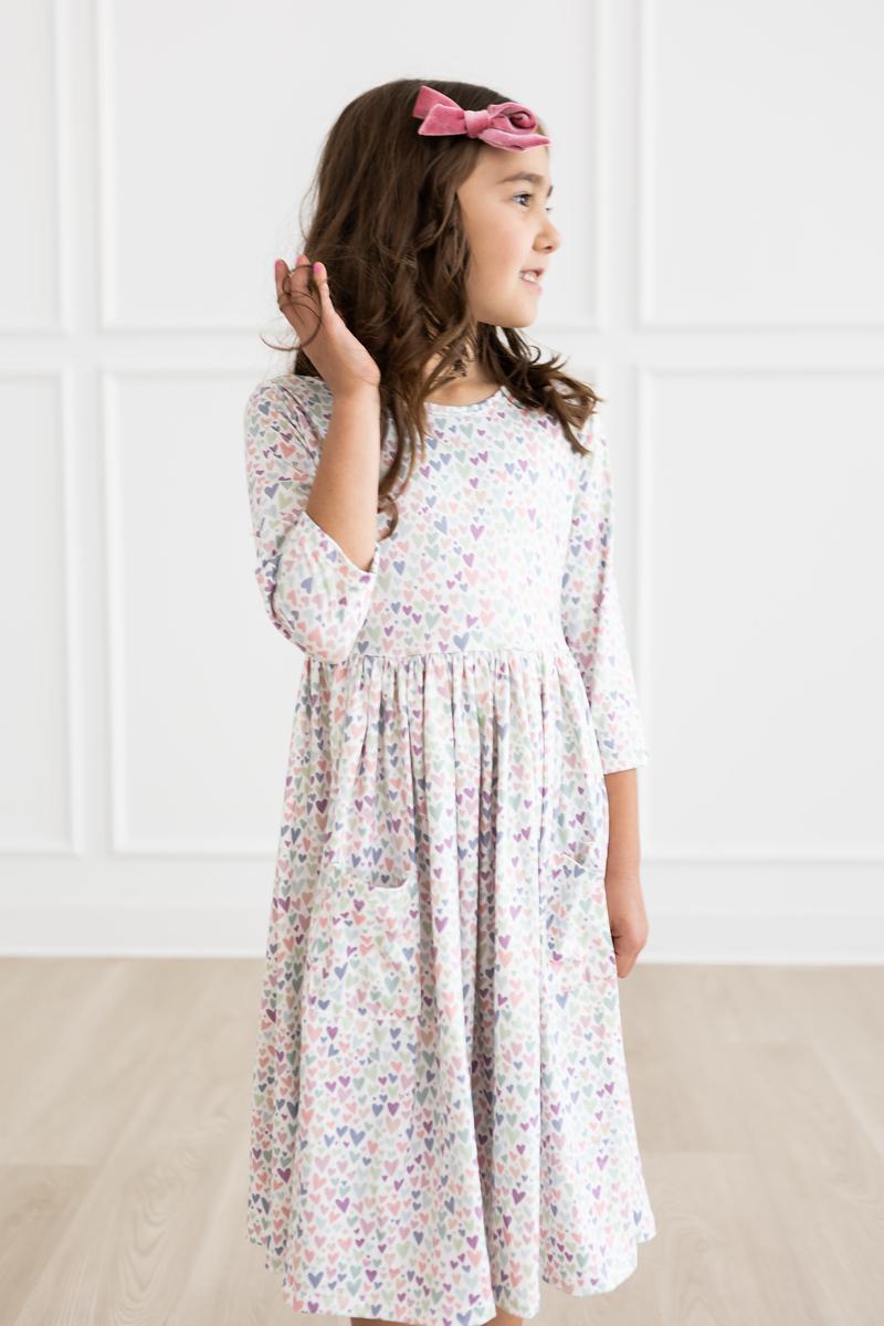 One in a Million 3/4 Sleeve Pocket Twirl Dress - Aaria Tees Aaria Tees