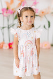 Over the Rainbow Flutter Sleeve Twirl Dress - Aaria Tees Aaria Tees