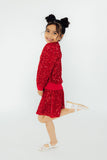 Red Velvet Sequin Jacket - Aaria Tees Aaria Tees