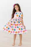 Retro Floral S/S Pocket Twirl Dress - Aaria Tees Aaria Tees