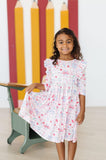 School Days 3/4 Ruffle Twirl Dress - Aaria Tees Aaria Tees