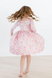 Springtime Bunnies 3/4 Sleeve Pocket Twirl Dress - Aaria Tees Aaria Tees