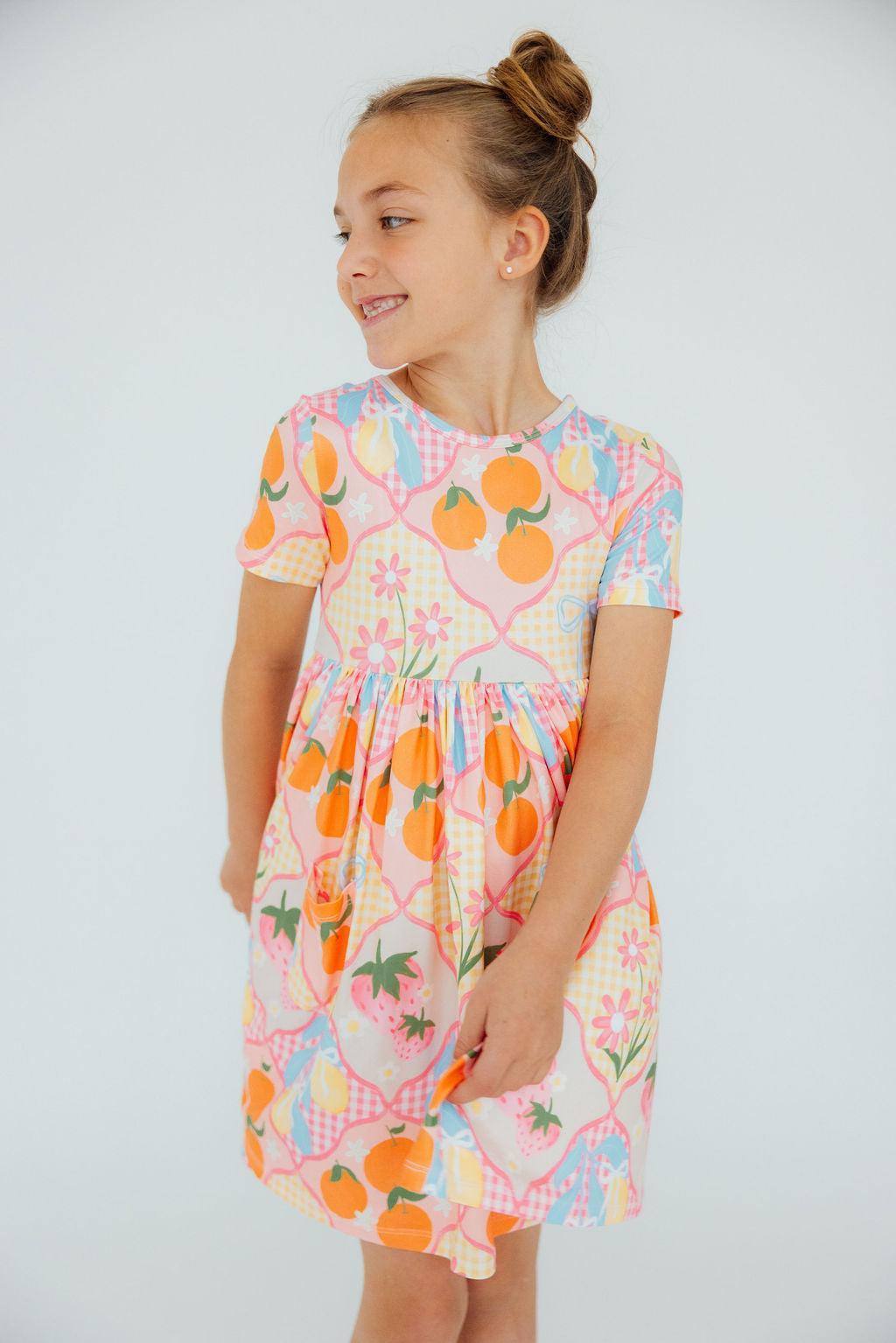 Summer Picnic S/S Pocket Twirl Dress - Aaria Tees Aaria Tees