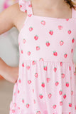 Sweet Strawberries Ruffle Maxi Dress - Aaria Tees Aaria Tees