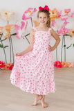 Sweet Strawberries Ruffle Maxi Dress - Aaria Tees Aaria Tees