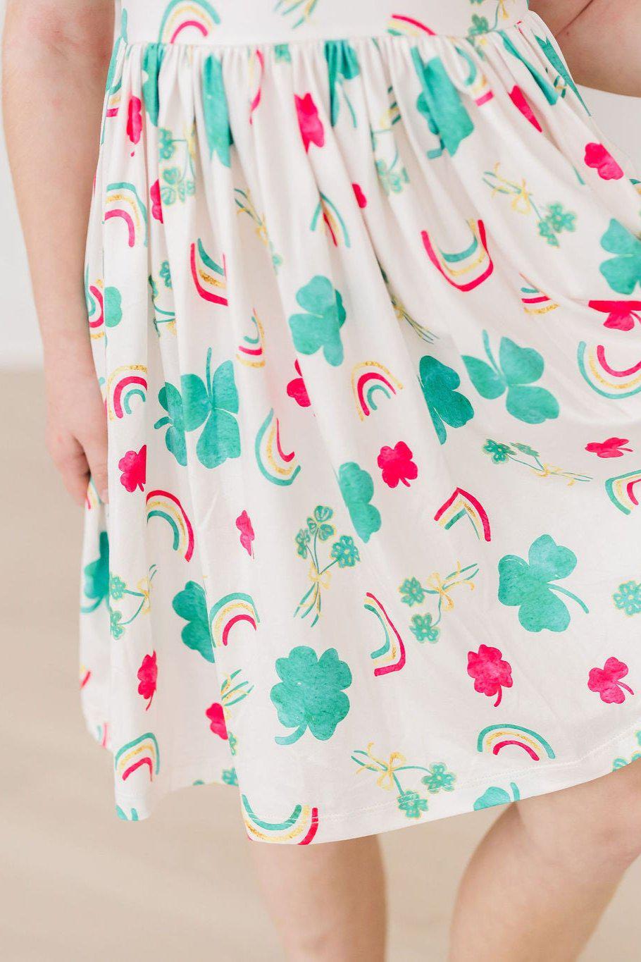 SALE Top of the Mornin' Flutter Sleeve Twirl Dress - Aaria Tees Aaria Tees