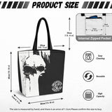 VCMCo. Black and White Skull Canvas Tote Bag - Aaria Tees Aaria Tees