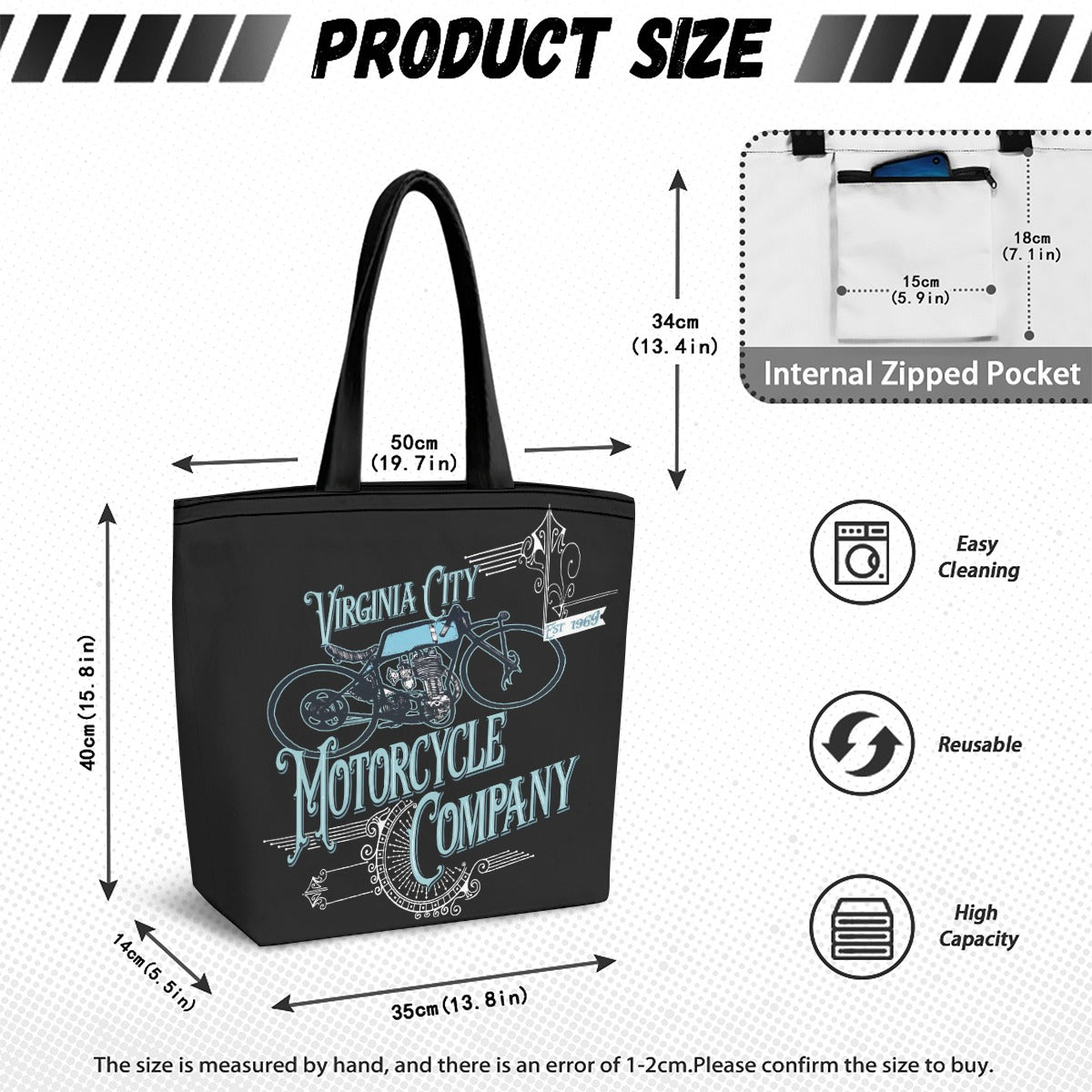 VCMCo. Victorian Bike Canvas Tote Bag - Aaria Tees Aaria Tees