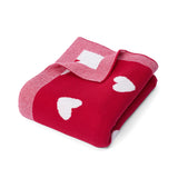 Valentine Heart Jacquard Baby Blanket - Aaria Tees Aaria Tees