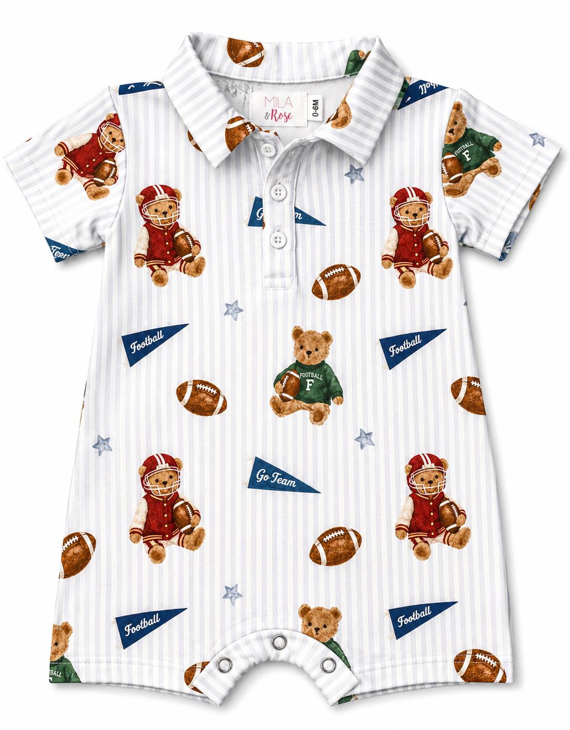 Varsity Bears Polo Shorty One-Piece - Aaria Tees Aaria Tees
