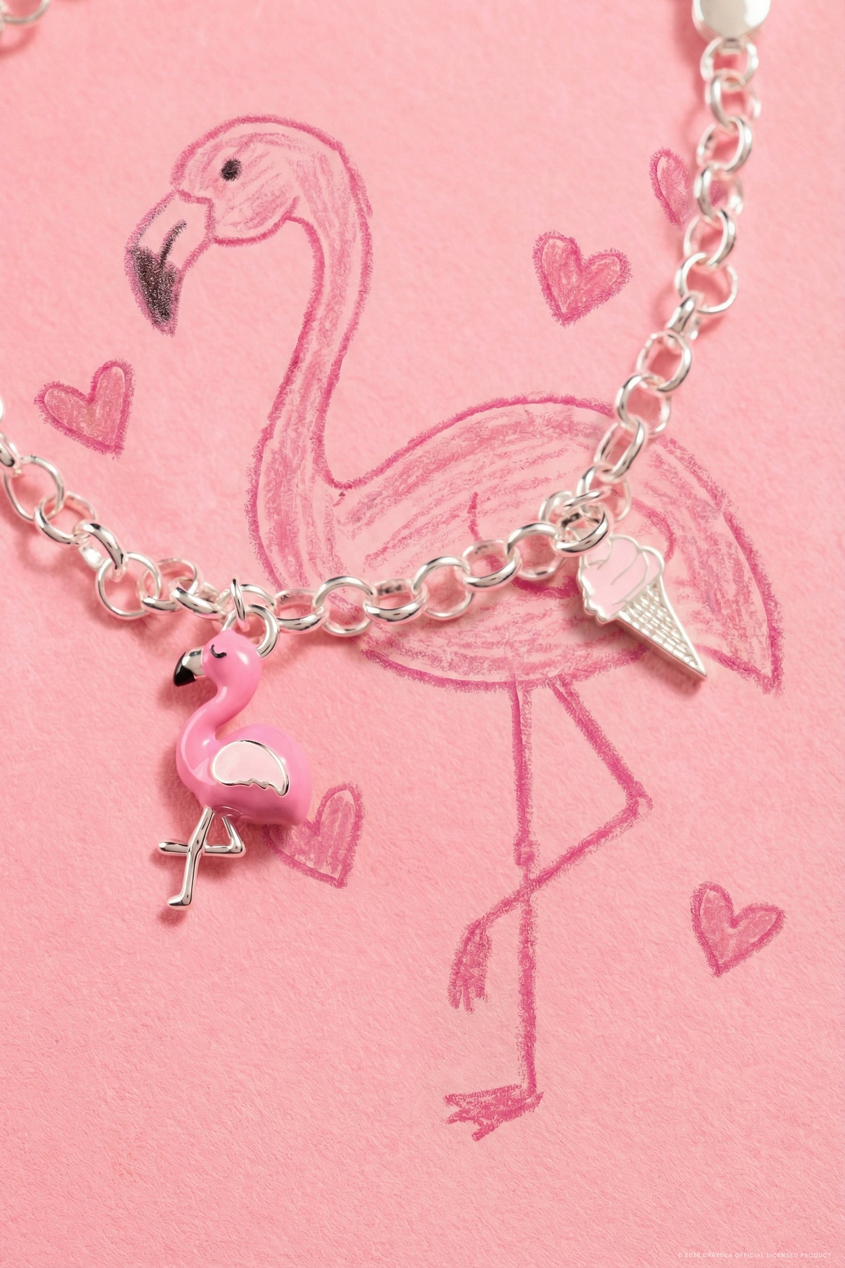 Crayola Fan Favorites Tickle Me Pink Charm Bracelet - Aaria Tees Aaria Tees