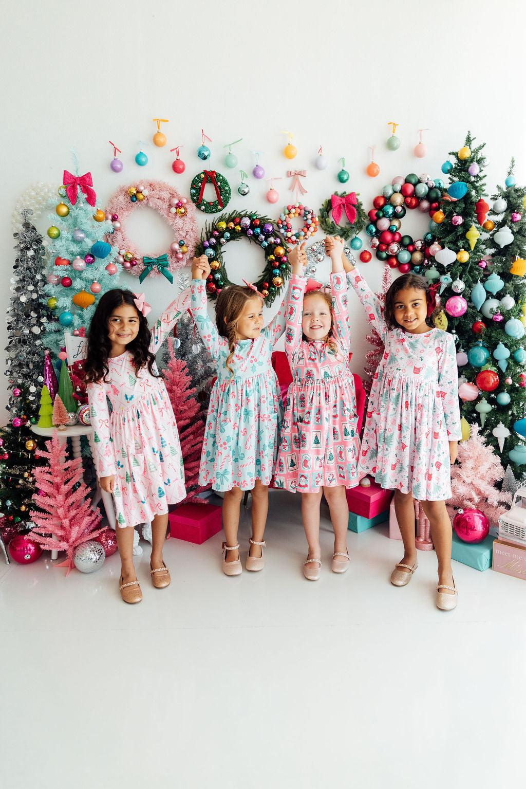 Very Merry L/S Pocket Twirl Dress - Aaria Tees Aaria Tees