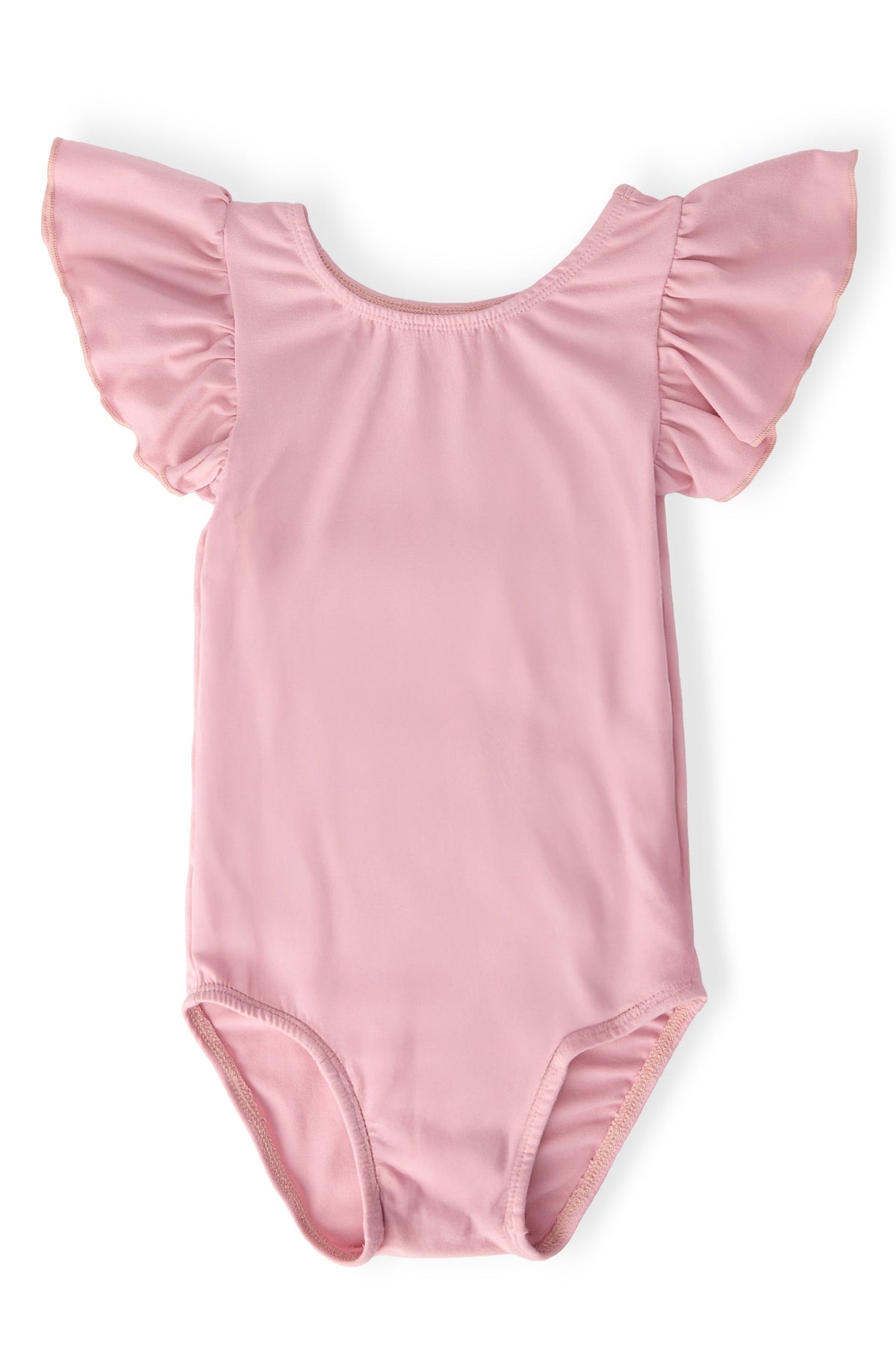 Vintage Pink S/S Flutter Sleeve Leotard - Aaria Tees