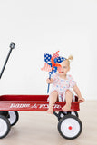 Vintage Flags Smocked Ruffle Dress - Aaria Tees Aaria Tees