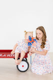 Vintage Flags Smocked Ruffle Dress - Aaria Tees Aaria Tees