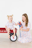 Vintage Flags Smocked Ruffle Dress - Aaria Tees Aaria Tees