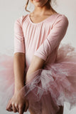 Vintage Pink 3/4 Tutu Leotard - Aaria Tees Aaria Tees