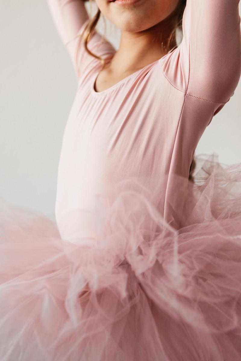 Vintage Pink 3/4 Tutu Leotard - Aaria Tees Aaria Tees