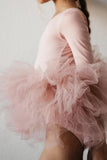 Vintage Pink 3/4 Tutu Leotard - Aaria Tees Aaria Tees