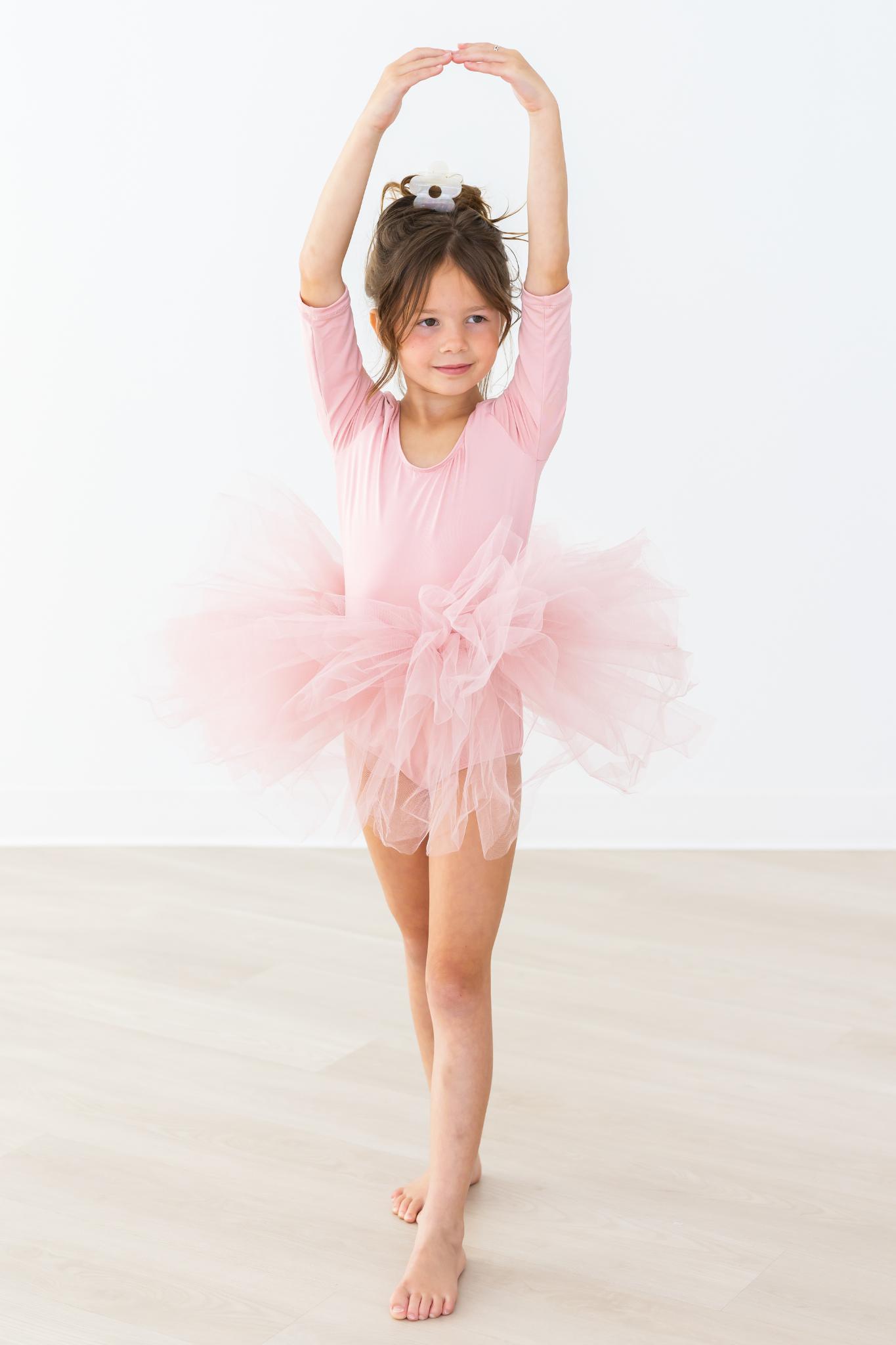 Vintage Pink 3/4 Tutu Leotard - Aaria Tees Aaria Tees
