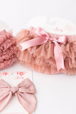 Vintage Pink & Gold Glitter Ruffle Tutu Bloomer - Aaria Tees Aaria Tees