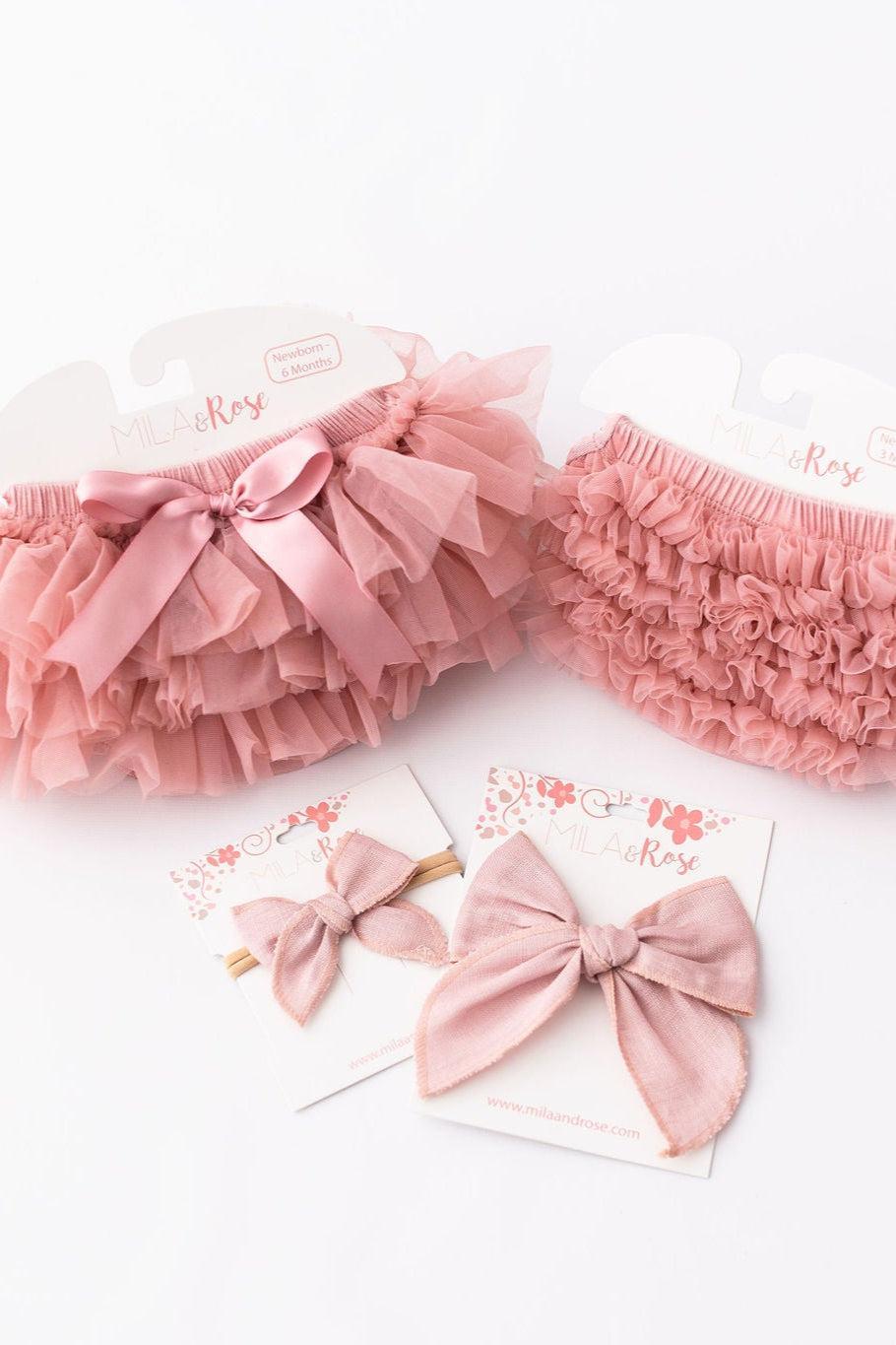 Vintage Pink Ruffle Bum Bloomer - Aaria Tees Aaria Tees
