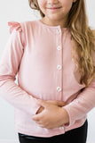 Vintage Pink Ruffle Cardigan - Aaria Tees Aaria Tees
