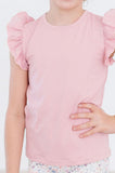 Vintage Pink S/S Ruffle Tee - Aaria Tees Aaria Tees