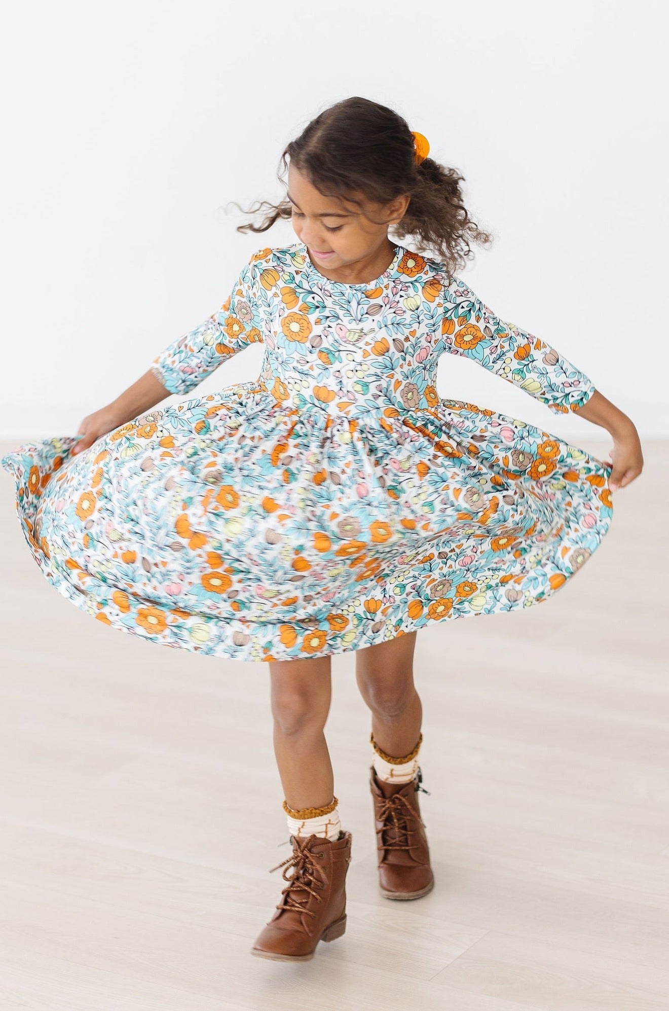 Vintage Vibes 3/4 Pocket Twirl Dress - Aaria Tees Aaria Tees