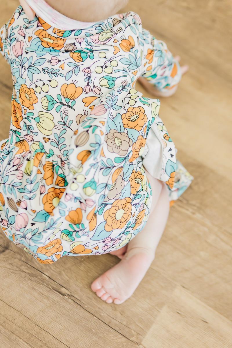 Vintage Vibes 3/4 Sleeve Twirl Bodysuit - Aaria Tees Aaria Tees