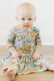 Vintage Vibes 3/4 Sleeve Twirl Bodysuit - Aaria Tees Aaria Tees