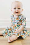 Vintage Vibes 3/4 Sleeve Twirl Bodysuit - Aaria Tees Aaria Tees