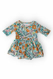Vintage Vibes 3/4 Sleeve Twirl Bodysuit - Aaria Tees Aaria Tees